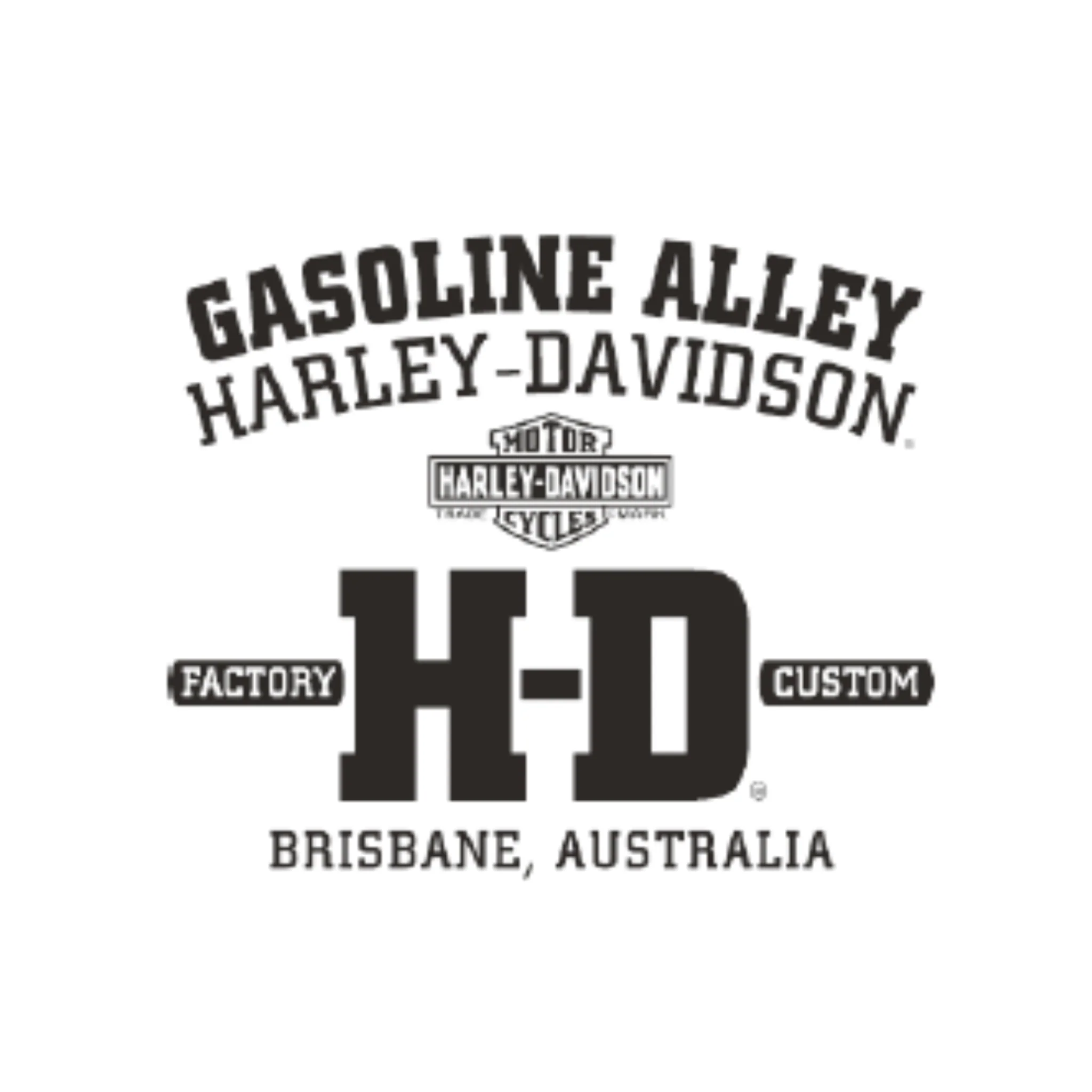 Gasoline Alley Harley-Davidson® Bar & Shield Outline Crew Pullover - Black - Image 2