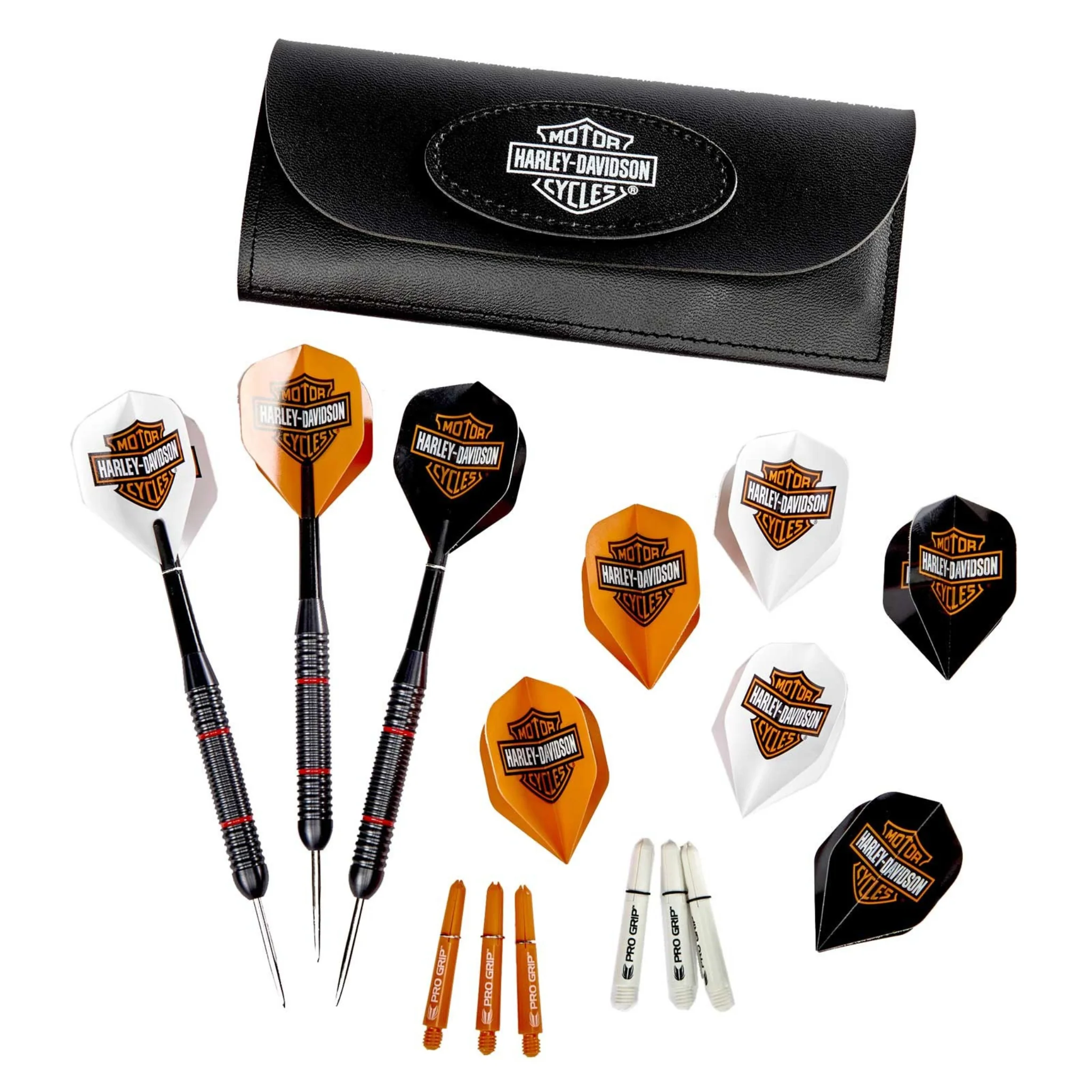 Harley-Davidson® 3 Pack NSTR-1 Steel Tip 22 gr. Darts - Black Coated Brass Barrels