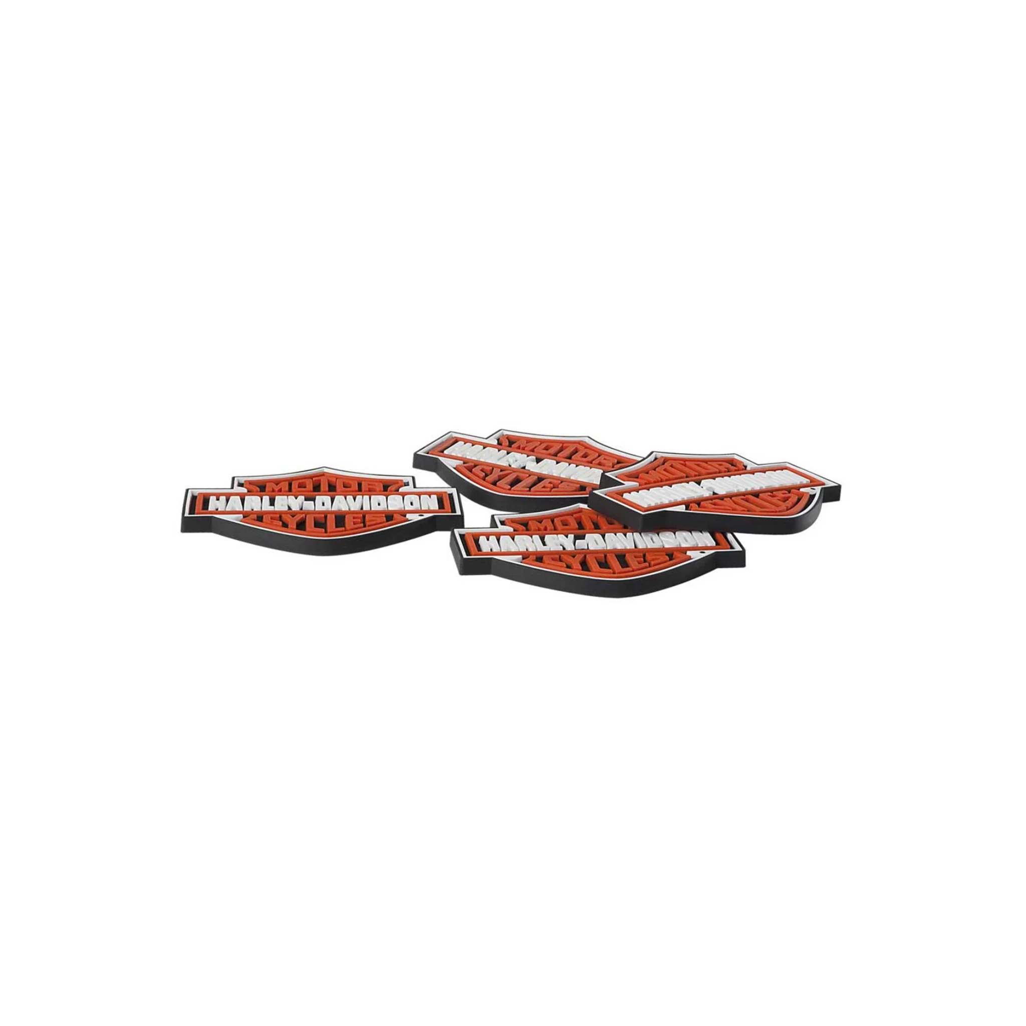 Harley-Davidson® Bar & Shield Rubber Coaster Set - Image 2