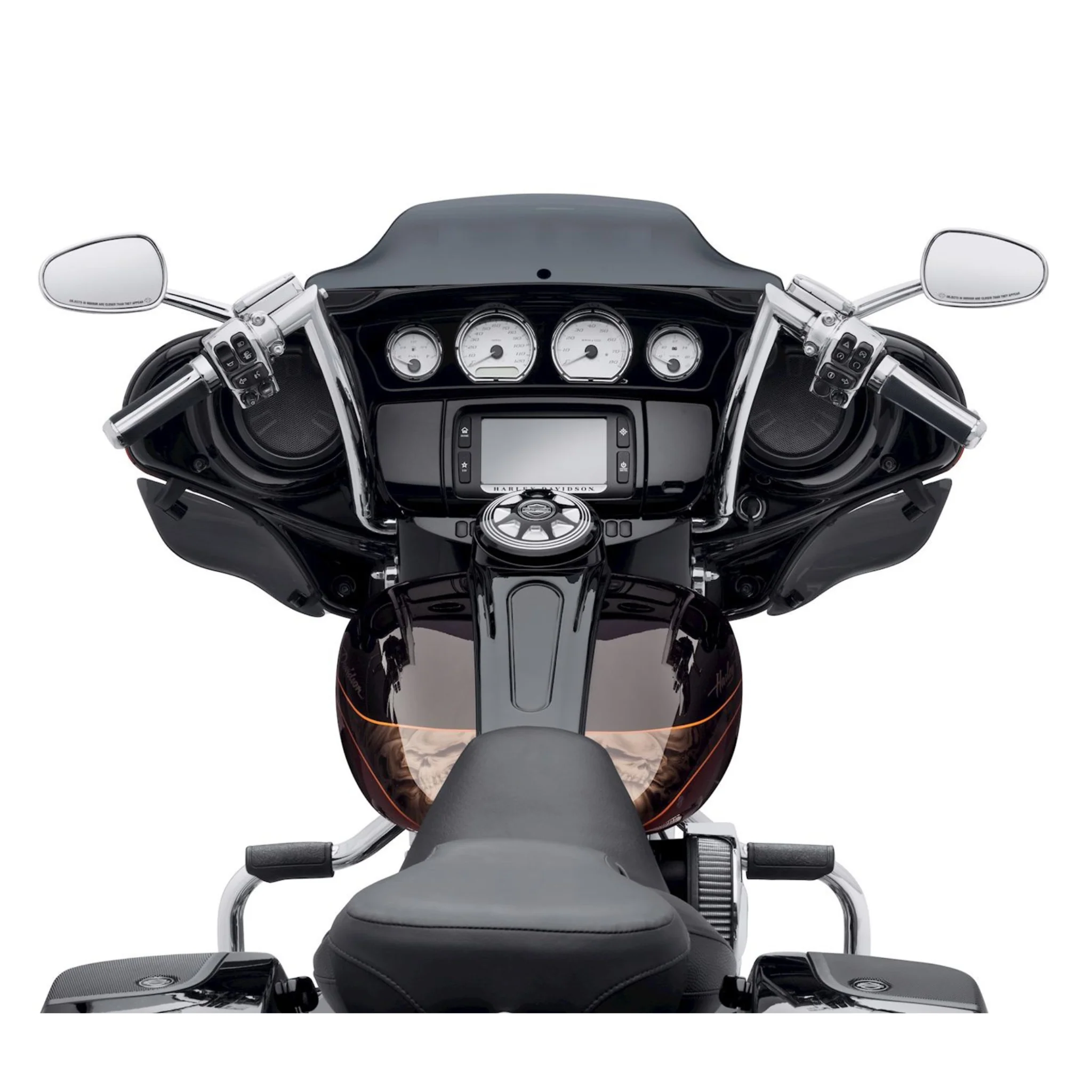 Harley-DavidsonĀ® Batwing Chizeled Handlebar - Chrome