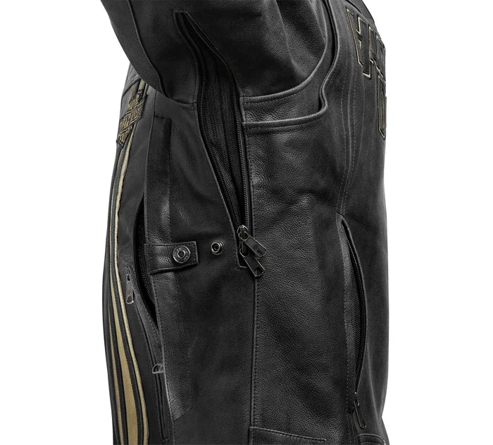 Harley-Davidson® Men’s H-D Triple Vent Passing Link II Leather Jacket - Image 3