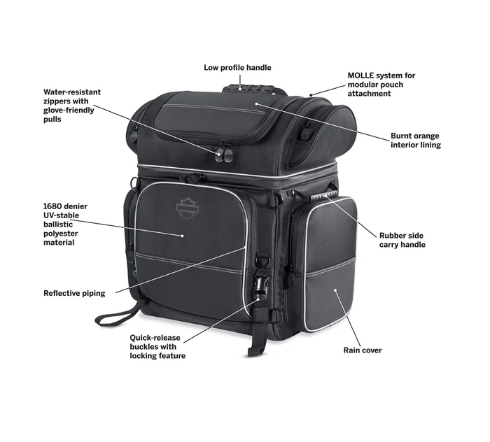 Harley-Davidson® Onyx Premium Luggage Touring Bag - Image 3