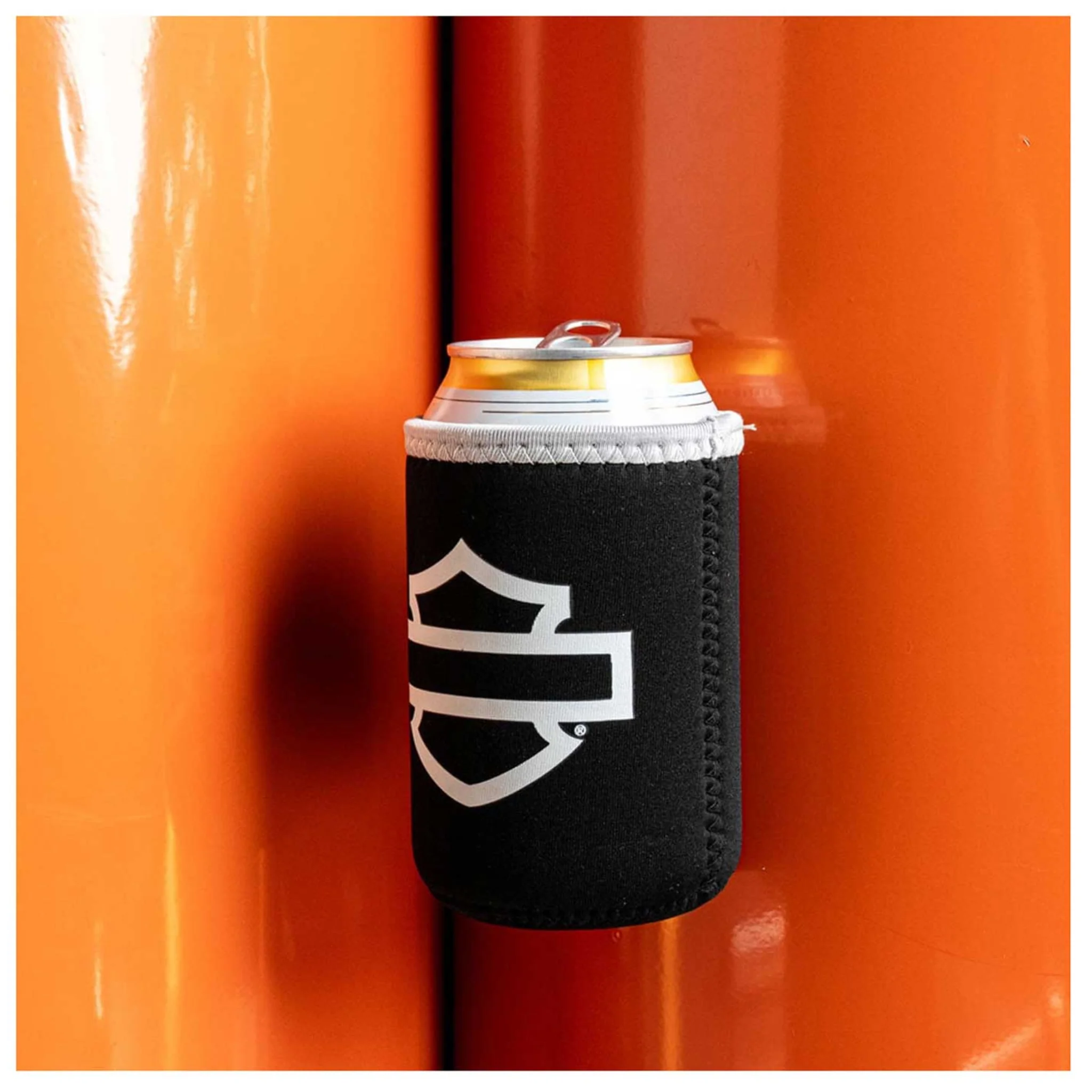 Harley-Davidson® Open Bar & Shield Magnetic Neoprene Can Cooler - Image 3