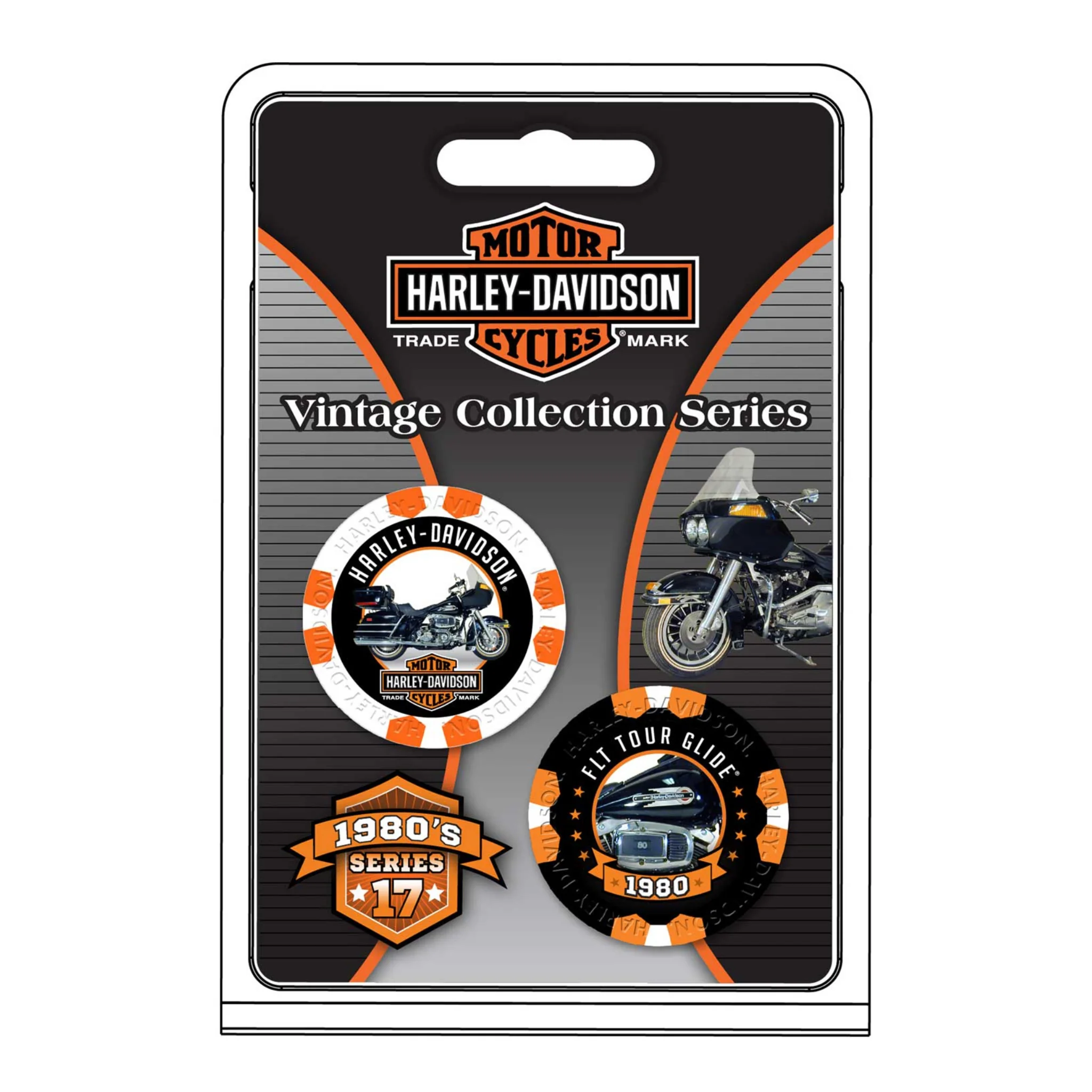 Harley-Davidson® Vintage Series 17 - 1980 FLT Tour Glide Collectible Poker Chips - Image 2