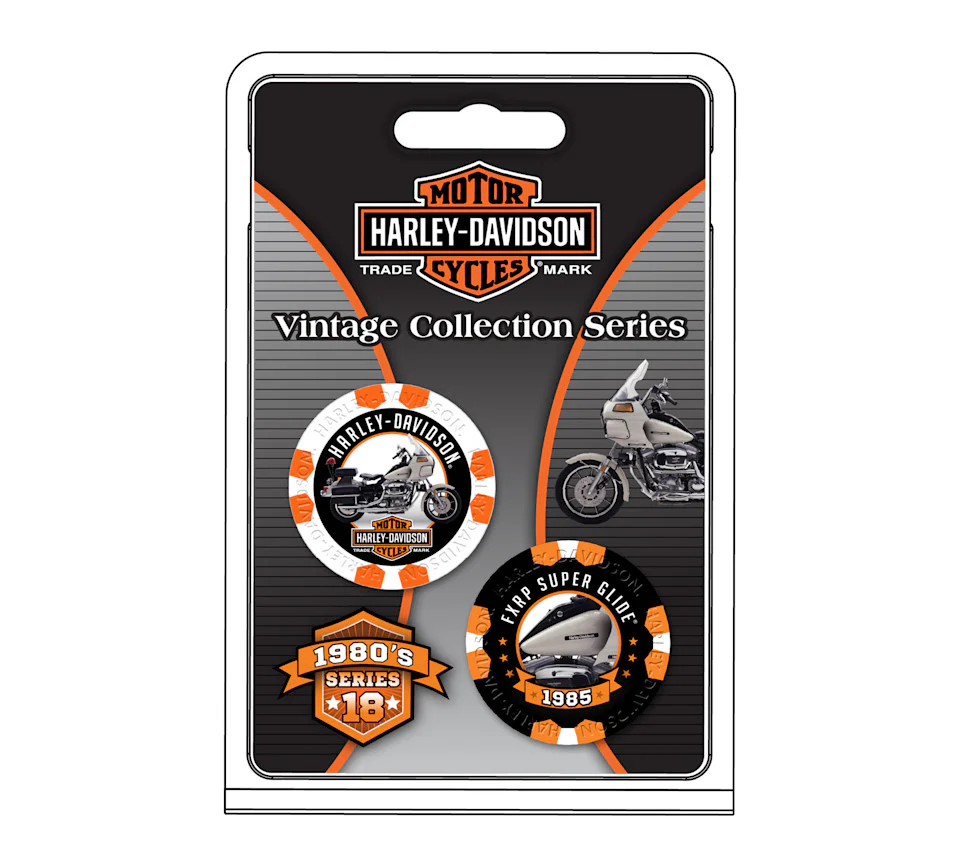 Harley-DavidsonĀ® Vintage Series 18 - 1985 FXRP Super GlideĀ® Collectible Poker Chips - Image 2