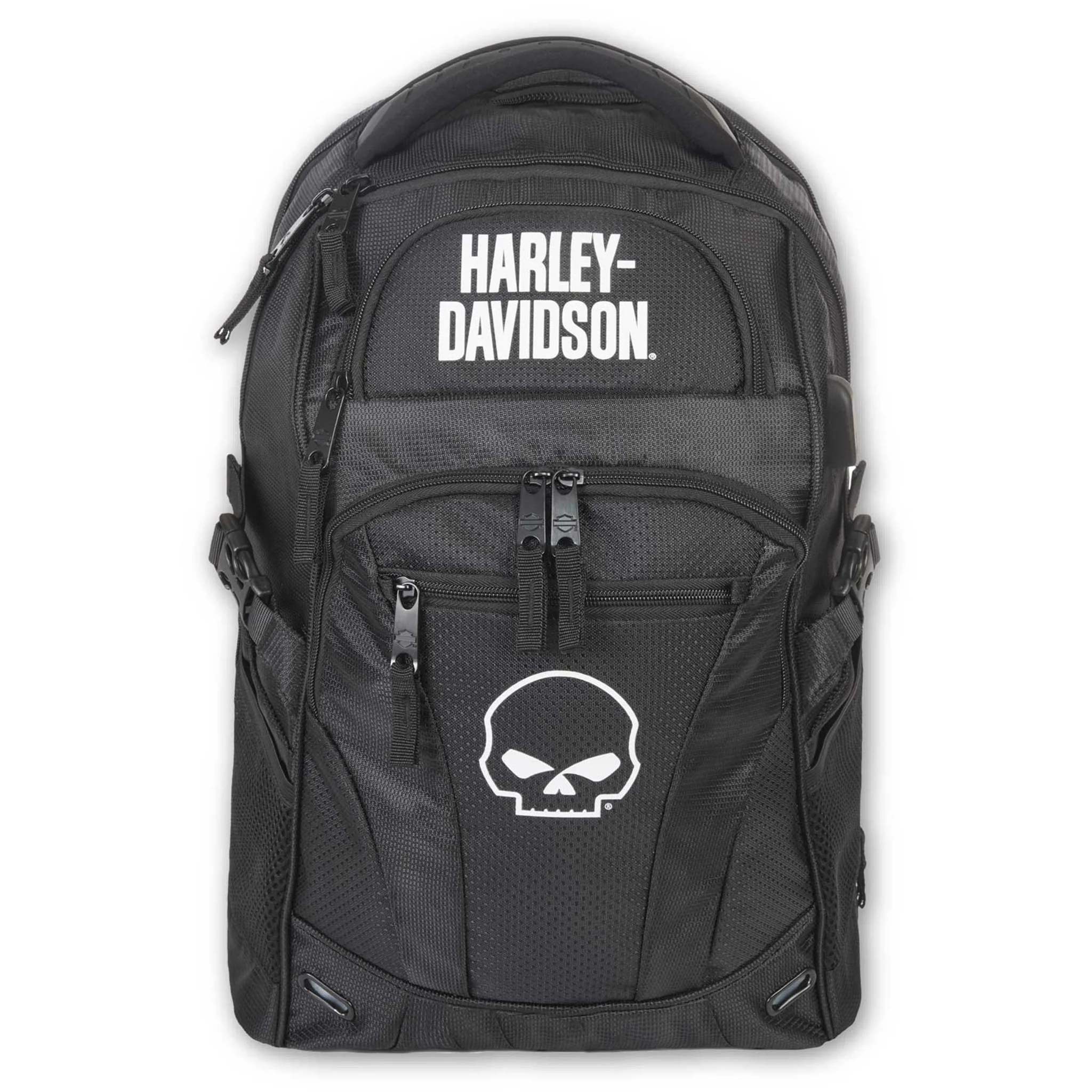 Harley-DavidsonĀ® Willie G Skull Logo Renegade Lightweight Backpack - Black