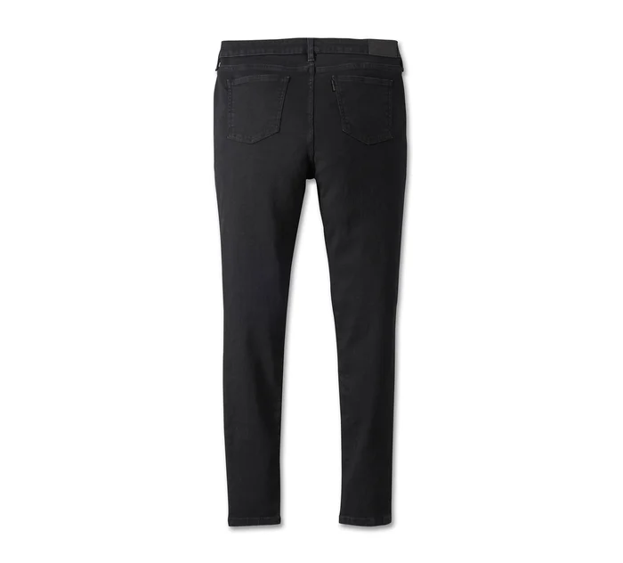 Harley-Davidson® Women's High Rise Skinny Jeans - Black Denim - Image 2