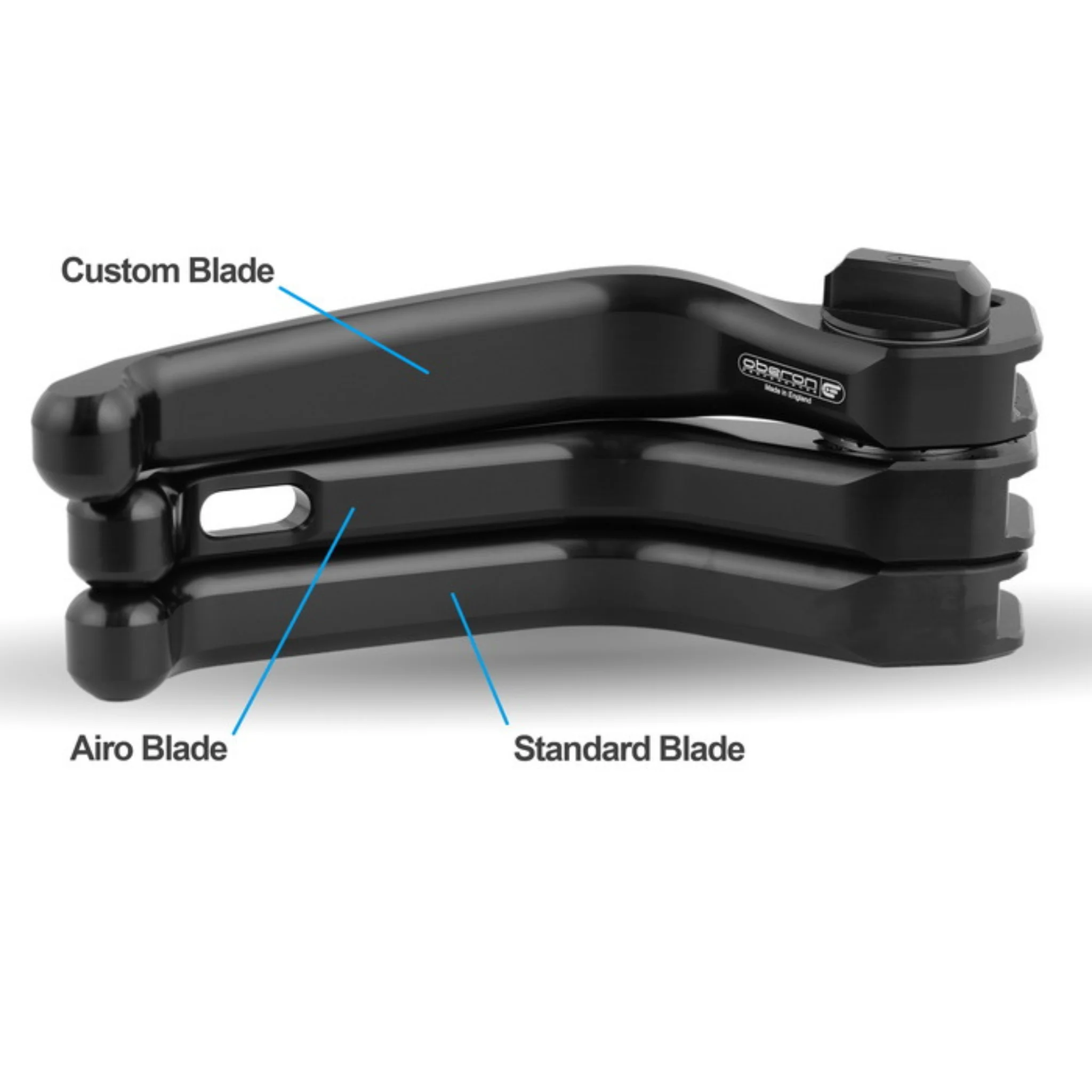 OBERON Harley-Davidson® Standard Adjustable Brake Lever – Softail '15-'24 - Black/Black Switches - Image 4