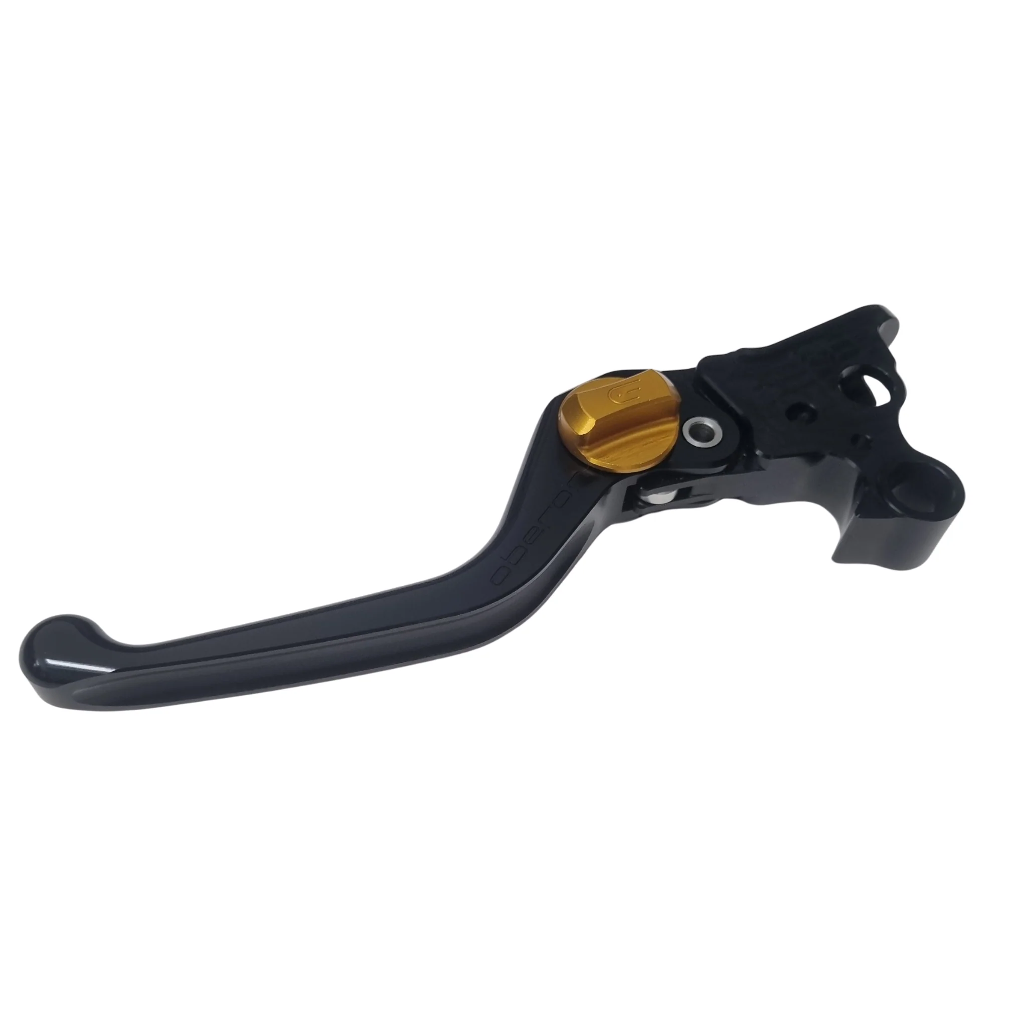 OBERON Harley-Davidson® Standard Adjustable Clutch Lever – Softail '15-'24 - Black Blade/Gold Switches - Image 2