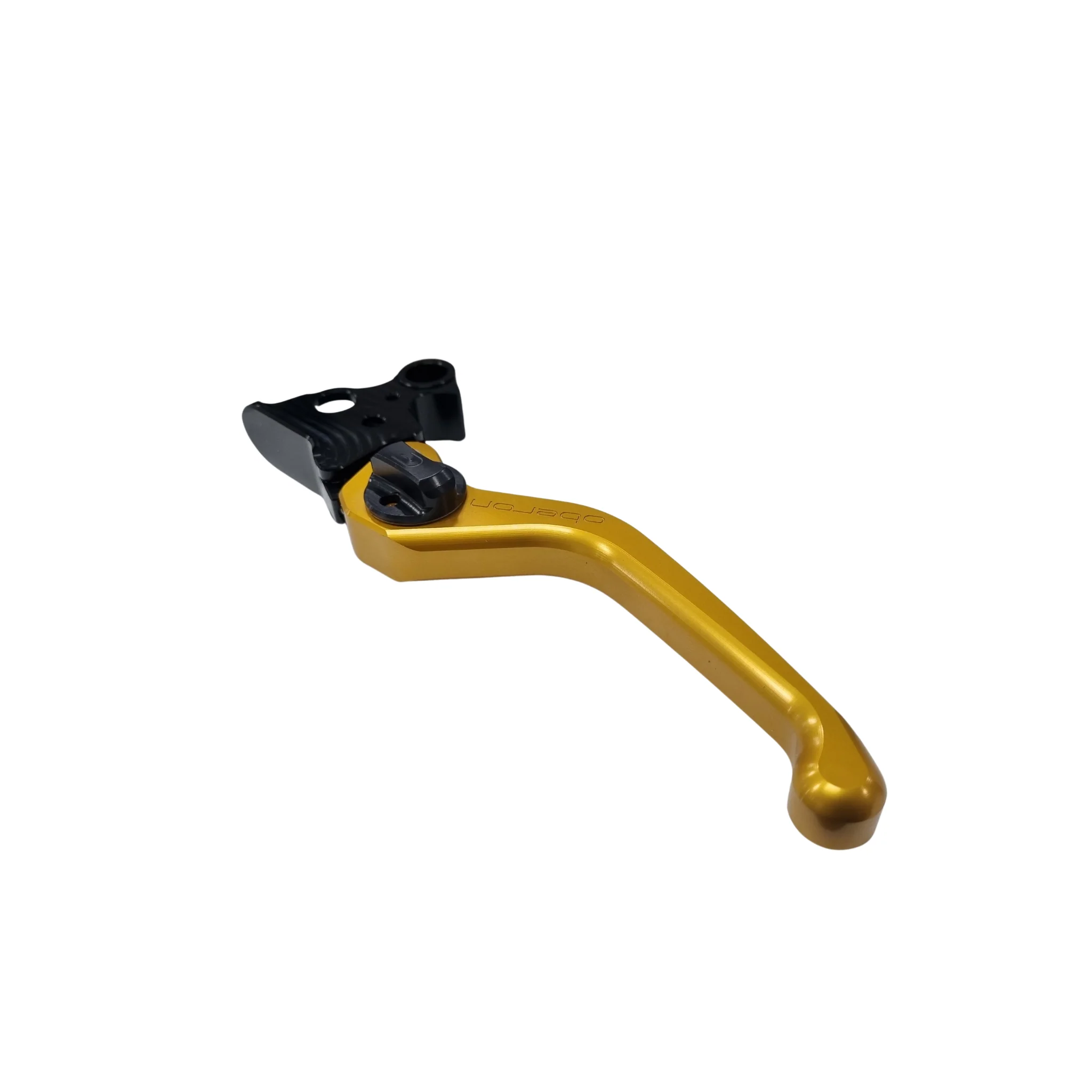 OBERON Harley-Davidson® Standard Adjustable Clutch Lever – Softail '15-'24 - Gold Blade/Black Switches